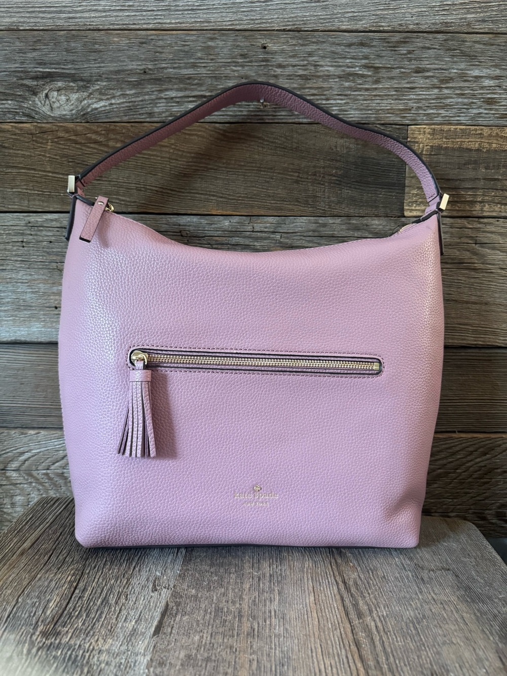 Kate Spade New York Spencer Court Caren Leather Hobo Bag in Dusty Peony, NWT